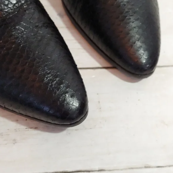 Aquatalia Black Snakeskin Ankle Boots - Picture 2 of 12